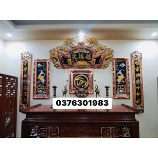 Combo bộ cuốn thư câu đối bằng đồng đỏ 6 món như hình ảnh