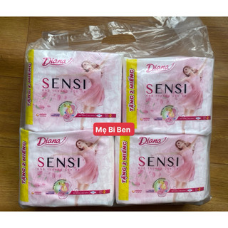 [Chính Hãng GÓI 20+2] Lốc 4 gói Băng vệ sinh Diana Sensi siêu mỏng cánh 20miếng/gói mặt bông 23cm mặt bông