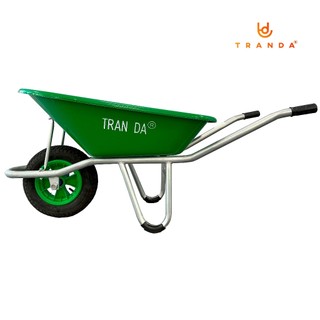 Xe rùa Trần Đà thùng nhựa KE, hiệu TranDa, sườn ống mạ kẽm phi 34 dày 1.5mm