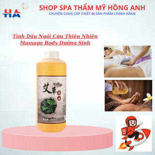 Tinh dầu ngải cứu già massage 1000ml - dầu massage thư giãn body dưỡng sinh.