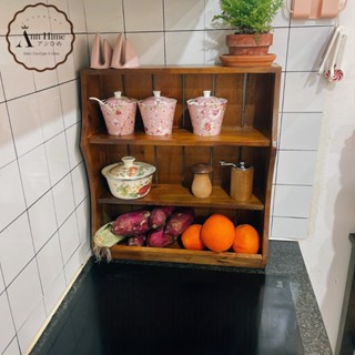 Kệ Gỗ Để Bàn Đựng Ly Cốc Tách Decor Cafe Cổ Điển Hoặc Gia Vị Nhà Bếp Nhiều Ngăn SP58