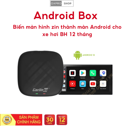 Bộ Android AI Box CARLINKIT ,Biến Màn Hình Zin Theo Xe Hơi Thành Màn Hình Android  13 tặng Vietmap S2+,Youtube Premium