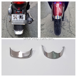 Bộ ốp mỏ dè inox trước, sau xe sh ý 2010 - 2012