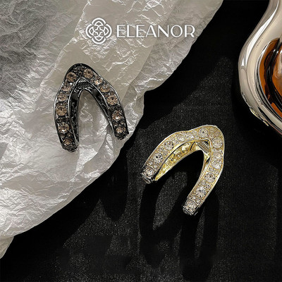 Kẹp tóc nữ Eleanor Accessories kiểu dáng chữ V kẹp tóc càng cua đính đá phụ kiện tóc 7427