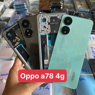 Bộ vỏ điện thoại oppo A78 4G zin có kính cam nút bấn có khe sim