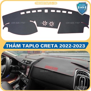 [Hyundai Creta đời 2022 đến 2024] Thảm taplo ô tô da cacbon,da vân gỗ,và tuyết nhung 3 lớp chống nắng cao cấp mới nhất