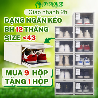 Hộp đựng giày ngăn kéo JOYSHOUSE chống bụi có thể xếp thành tủ đựng giày bảo hành chi tiết 12 tháng