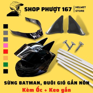 Sừng phụ kiện và đuôi gió , tai rùa đủ loại gắn nón bảo hiểm mới nhất