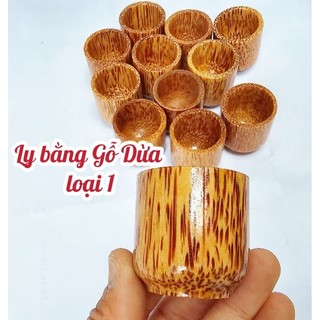 Ly uống trà bằng Gỗ Dừa loại 1/ Ly gỗ dừa loại Vip