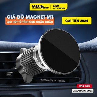 Giá đỡ điện thoại trên ô tô Magnet M1 hút nam châm từ tính VuaAuto gắn cửa khe gió điều hòa nhỏ gọn cực chắc chắn