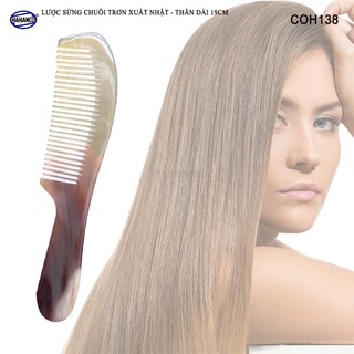 Lược sừng thụy ứng lược trơn thon gọn đẹp thân dài - coh138