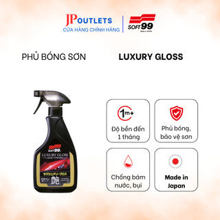 Chai xịt phủ bóng sơn xe ô tô, xe máy soft99 luxury gloss w-207 500ml, độ bền cao