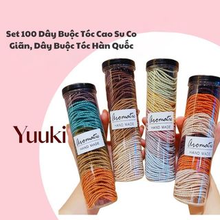 Set 100 dây buộc tóc cao su co giãn, dây buộc tóc hàn quốc, dây buộc tóc nữ #a39a