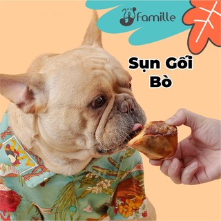 [100-110GR]Sụn Gối Bò JFamille, Xương Gặm Sạch Răng Cho Chó, Bổ Sung Collagen, Chống Cắn Phá Đồ Đạc. JF36