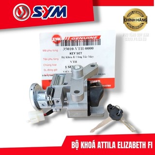 Bộ khoá Attila Elizabeth Fi siêu an toàn, bền, đẹp. Ổ khoá SYM chính hãng