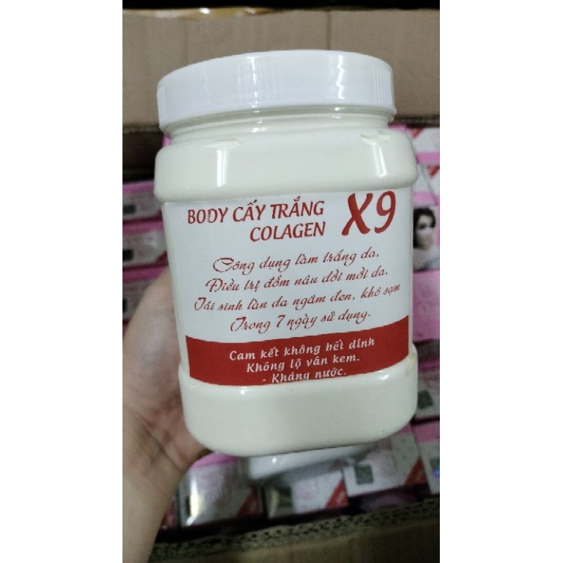 Kem body cấy trắng collage x9 hủ 1kg