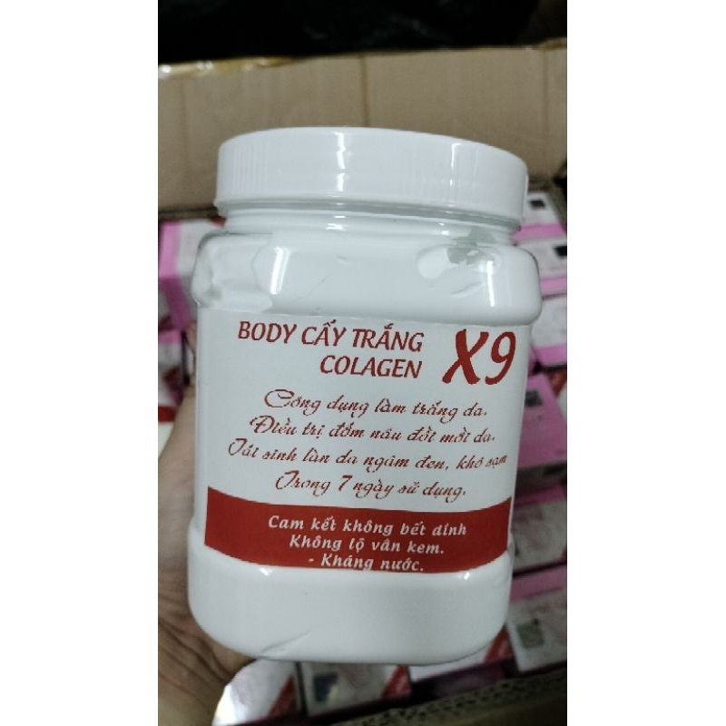 Kem body cấy trắng collage x9 hủ 1kg