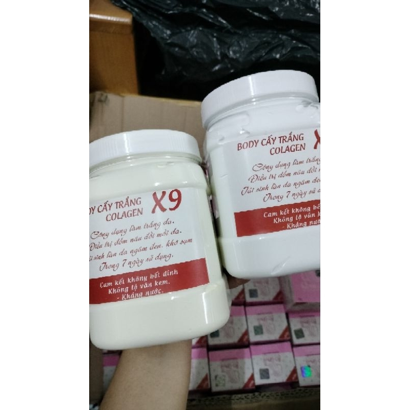 Kem body cấy trắng collage x9 hủ 1kg