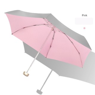 Ô dù mini chống UV Kích thước gấp gọn chỉ 18cm Dù che nắng che mưa và nắng ô gấp vinyl sử dụng kép công nghệ phủ Titan