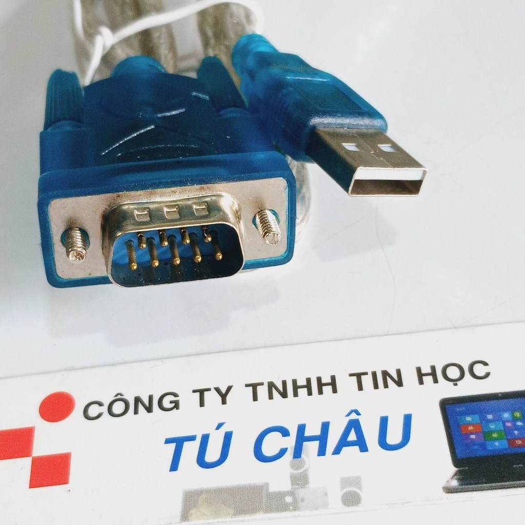 Cáp RS232 / USB ra Com DB9 (Chuẩn USB 2.0 ra Com 9 Kim Đực) / Cáp dài 80Cm (Bịt)