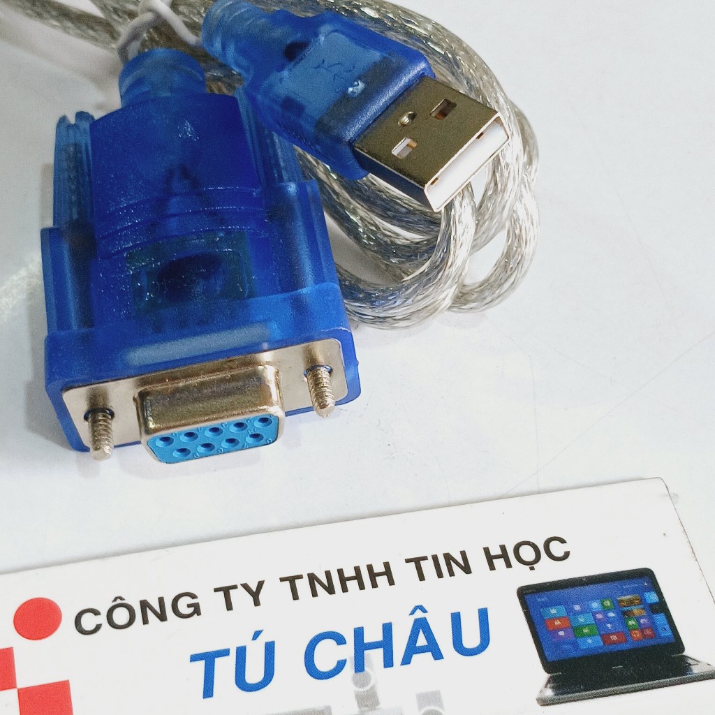 Cáp RS232 / USB 2.0 ra Com 9 DB9 (Com 9: DB9 Lổ Cái 1.5M / DB9 Kim Đực 80Cm)
