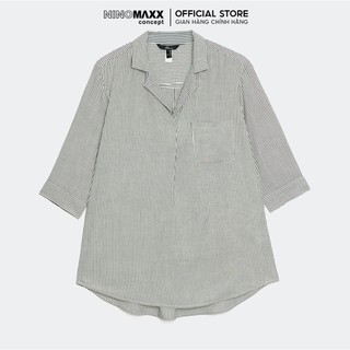 N&m áo sơ mi nữ tay lửng lai bầu kẻ sọc 1810176