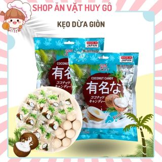 Kẹo dừa sakura nhật bản giòn béo thơm ngon gói 200gr, kẹo hình trái dừa nhật chính hãng