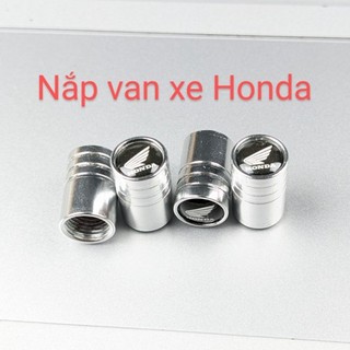 Nắp van xe máy Honda,Nắp vòi xe máy Honda,Nắp chụp van xe máy Honda chất liệu kim loại sáng bóng có logo Honda