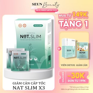 Giảm Cân NAT Slim Chính Hãng Vicicorp trà thảo mộc Giảm Cân cấp tốc detox hiệu quả