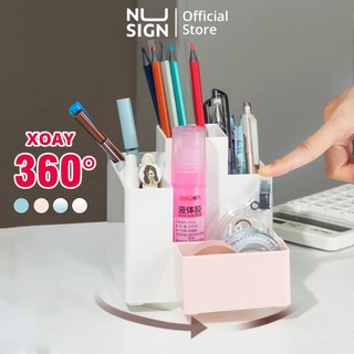  Hộp đựng bút ống đựng bút xoay 360 độ màu pastel để bàn dễ thương tiện lợi đa năng chất lượng cao