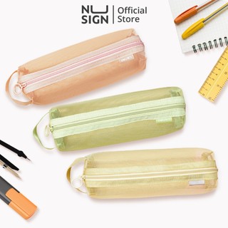  Túi Hộp Đựng Bút Đa Năng Bóp Viết Lưới Trong Suốt Màu Pastel Đựng Mỹ Phẩm Du Lịch Học Sinh Văn Phòng