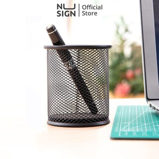  Hũ giỏ cốc cắm bút Lưới Đen 1 chiếc tiện lợi, gọn gàng trang trí decor bàn học văn phòng