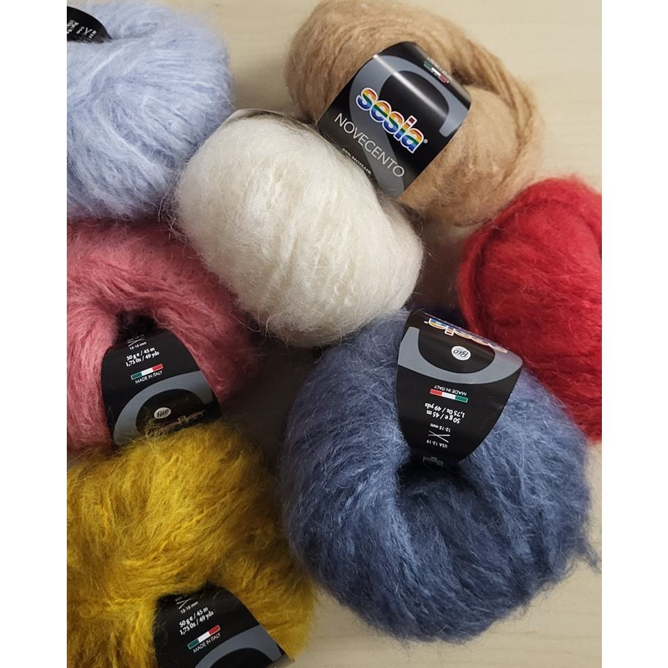 Cuộn len mohair dài, len mohair siêu to Sesia Novecento