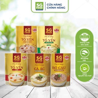 Combo 5 Cháo Bổ Dưỡng Sài Gòn Food 240g (Tổ Yến Cá Hồi, Tổ Yến Hạt Sen, Tổ Yến Bát Bảo, Gà Ác, Bồ Câu)
