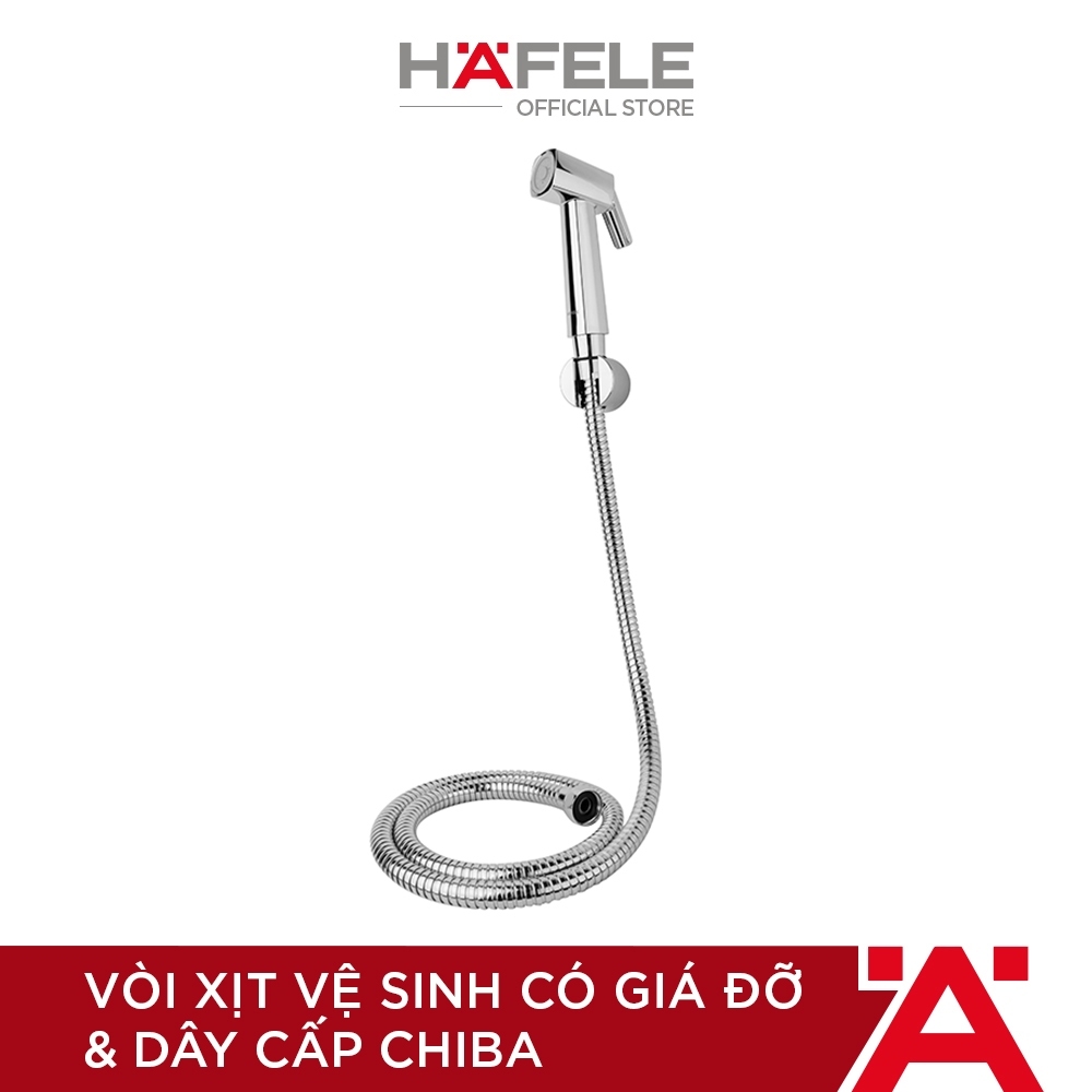 Vòi xịt vệ sinh có giá đỡ và dây cấp Chiba Hafele 589.34.921