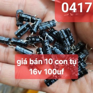 Tụ hóa 16v 100uf giá bán 10 con