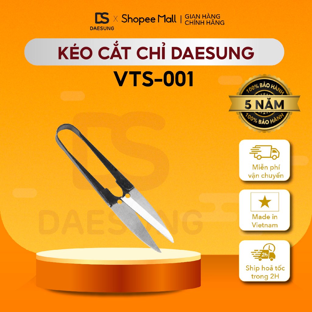 [MAY ÁO MỚI TẾT 2026]Kéo bấm chuyên dụng và cắt chi tiết Daesung VTS-001 - Kéo cắt may giá rẻ