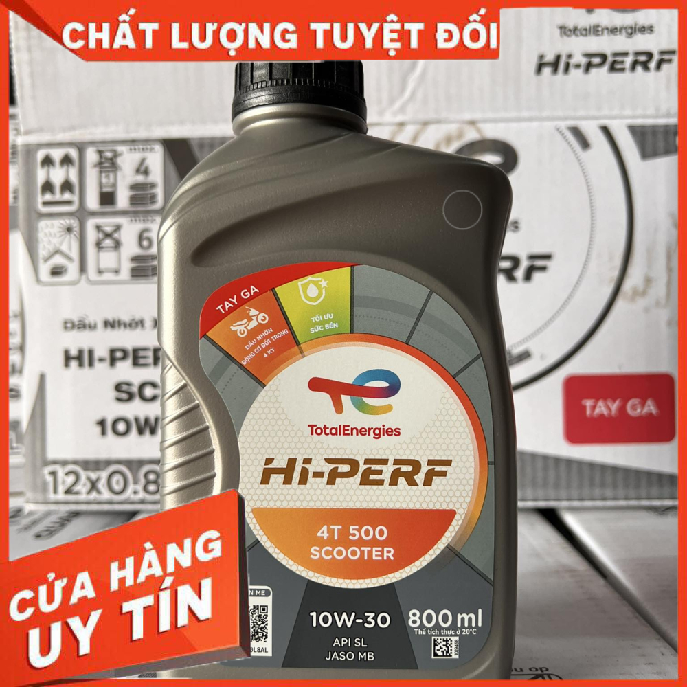 [Chính hãng TotalEnergies VN] Nhớt xe tay ga TOTAL HI PERF 4T 500 SC 10W30 bôi trơn động cơ