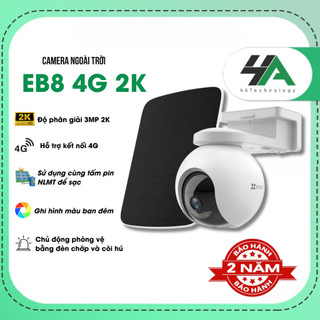 Camera wifi năng lượng mặt trời Ezviz CB8 ko hỗ trợ sim,có khe cắm sim 4G  EB8 3MP 2K đàm thoại