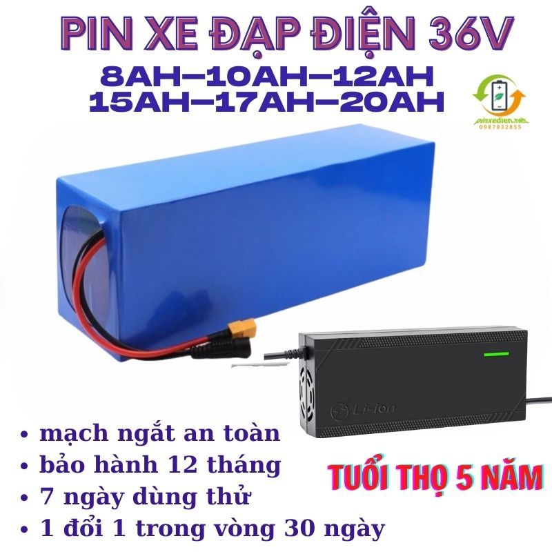 Bộ pin xe đạp điện 36V 8AH- 10AH-12Ah-15AH-17AH-20AH