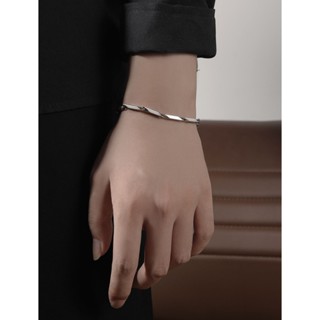 Vòng Tay Nam Lắc Tay Unisex Thời Trang Titan SAZ Vòng Tay Nam Nữ Basic Vát Cạnh Cá Tính  - Vòng Tay Xích Trơn