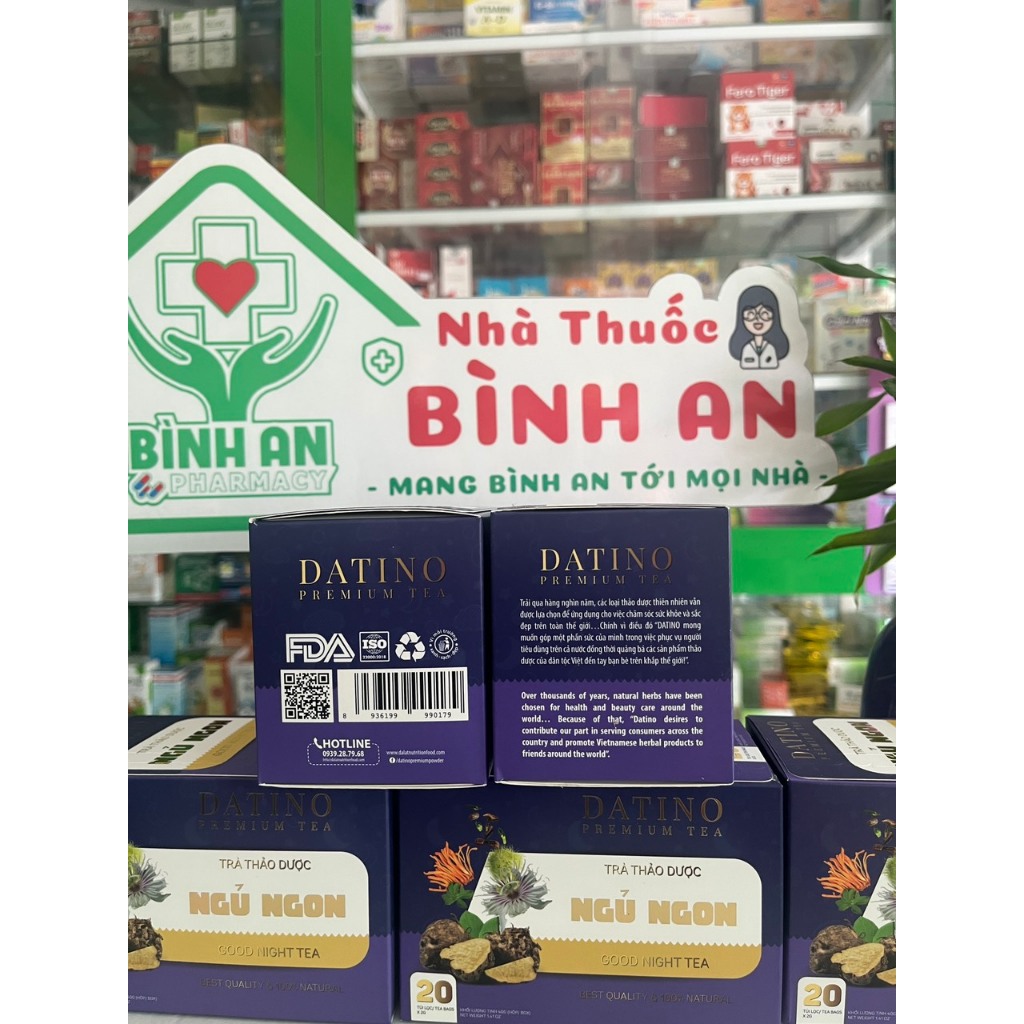 Trà Thảo Dược Ngủ Ngon DATINO PREMIUM TEA hộp 20 túi lọc.