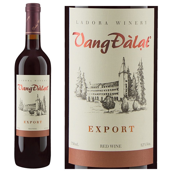 Rượu vang đỏ Đà Lạt Export 750ml 12% ngon thượng hạng