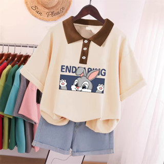 Áo Thun Polo Bé Gái Fom Rộng In Hình Dễ Thương Vải Poly Cá Sấu Dày Dặn Lên Fom Đẹp Cho Bé 25-50kg