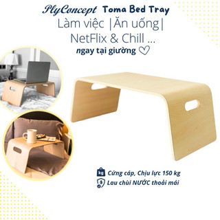 Bàn Ngồi bệt, Bàn trà đa năng, Chịu Lực 150 kg, Gỗ uốn cong PlyConcept ToMa Bed Tray - Laminate