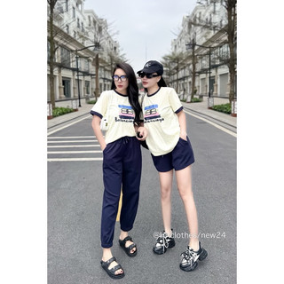 Set bộ balen siêu hot chất cotton mix quần dài và ngắn - tuyển sỉ