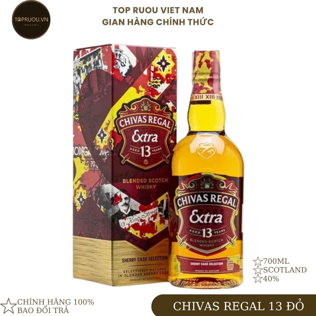 [Chính Hãng] Chivas Regal 13 Đỏ 700ml [Hàng Thật]