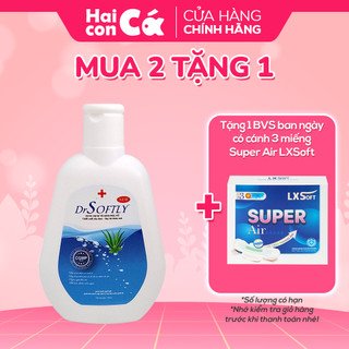 Dung dịch vệ sinh phụ nữ DrSoftly nha đam, bạc hà, hỗ trợ làm sạch, dưỡng ẩm -100ml