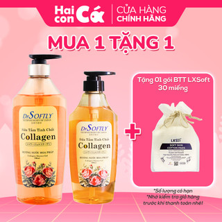 Sữa Tắm Tinh Chất Collagen Drsoftly Làm Trắng Da Dưỡng Ẩm Dịu Nhẹ Gel Tắm Hương Nước Hoa Cao Cấp 500/700ml