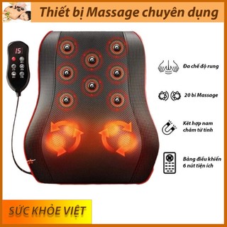 Gối massage 20 bi đa năng - gối massage toàn thân - gối massage cổ vai gáy - gối massage hồng ngoại